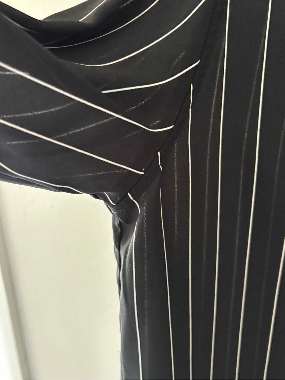 Nanette Lepore Black Pinstripe Button-Down Blouse - Picture 3 of 6